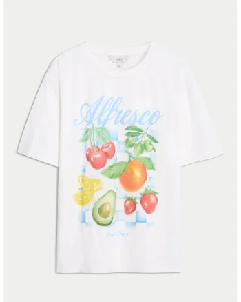 Tricou lejer cu imprimeu, Rosu/Verde/Galben
