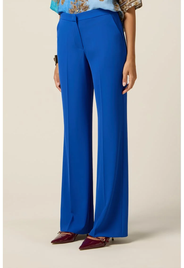 Pantaloni eleganti evazati, Albastru royal