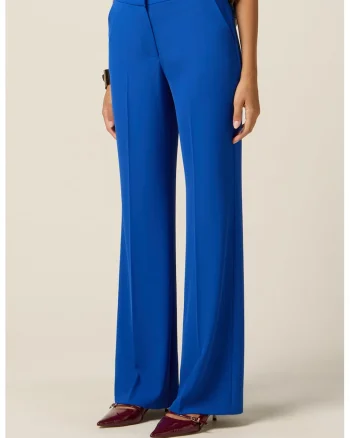 Pantaloni eleganti evazati, Albastru royal