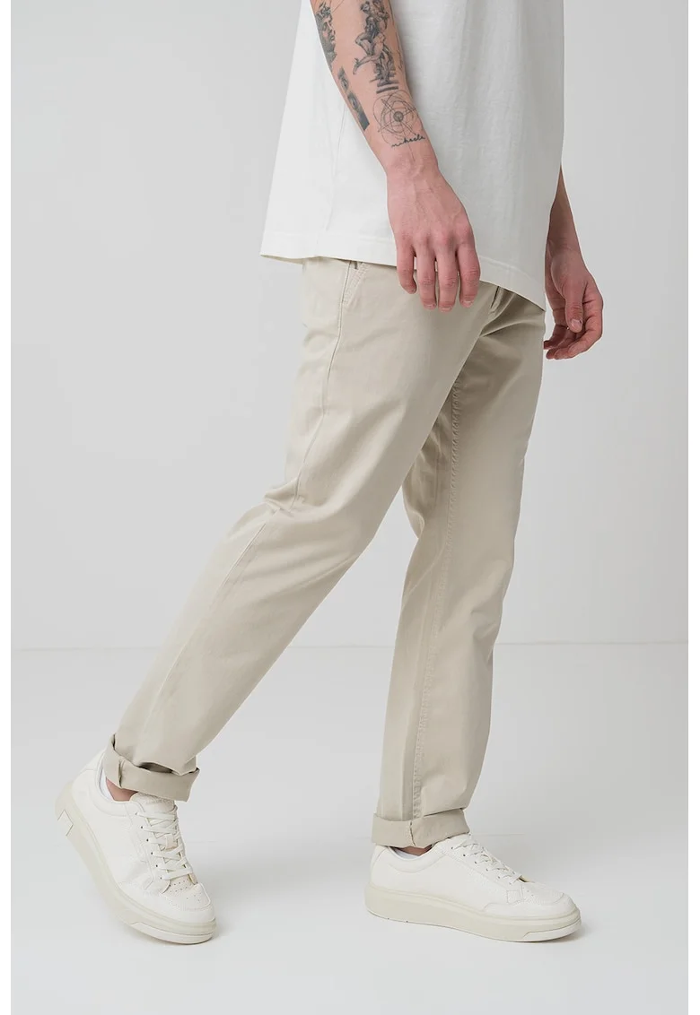 Pantaloni chino slim-fit, Bej