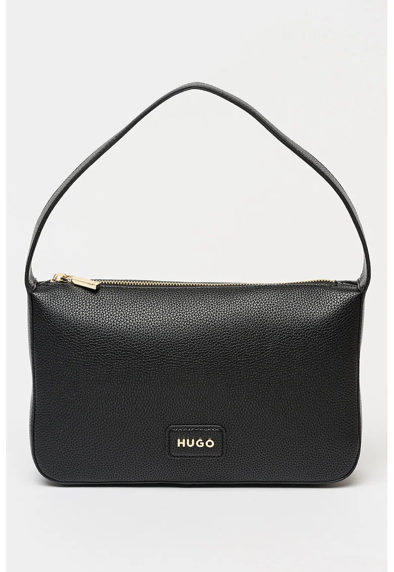 Geanta hobo cu logo metalic Orin, Negru