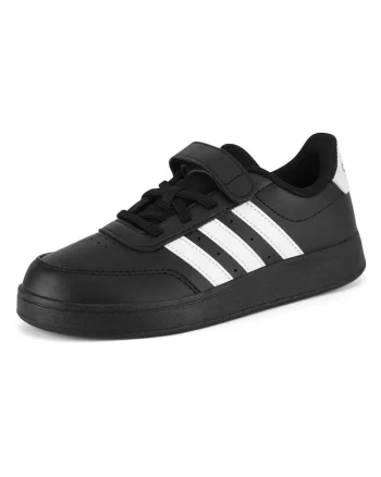 Pantofi sport de copii,  negru, material sintetic, inchidere velcro