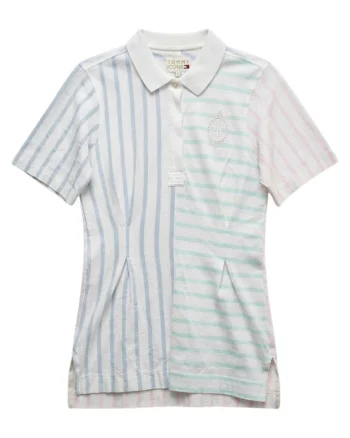 Tricou polo cu imprimeu cu dungi,