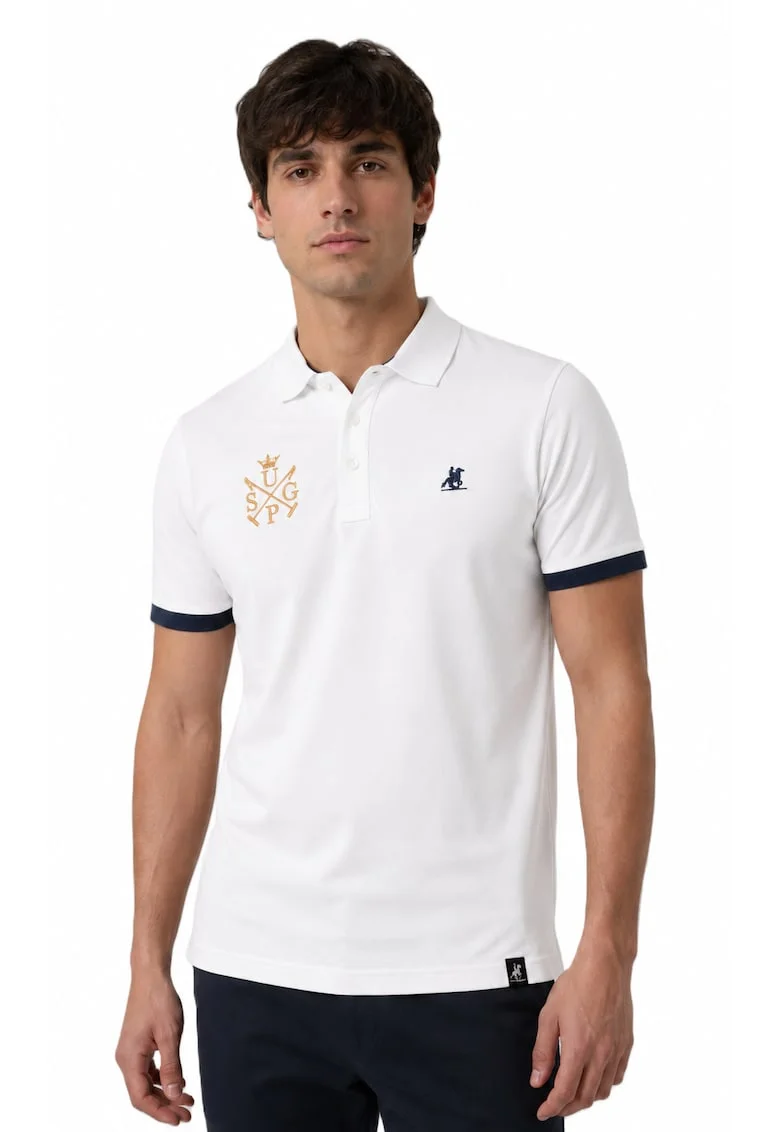 Tricou polo din bumbac cu nasturi