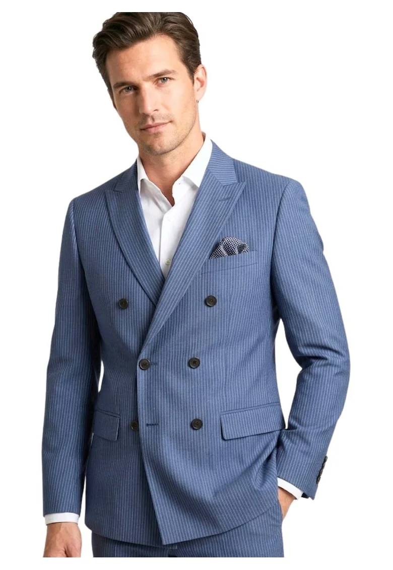 Sacou cu dungi fine Refined Pindot din lana,