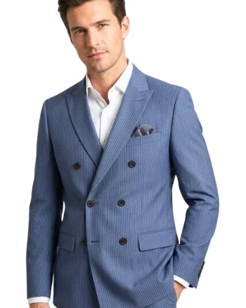 Sacou cu dungi fine Refined Pindot din lana,
