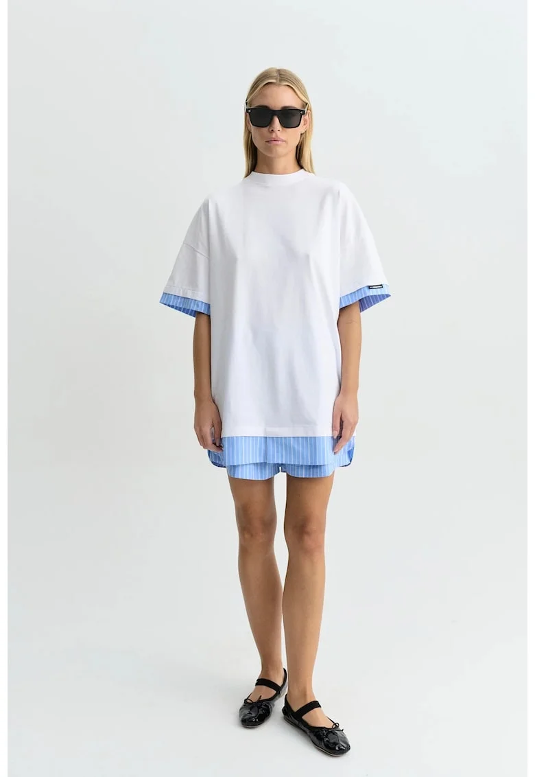 Tricou supradimensionat Dua, Alb