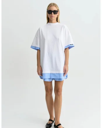Tricou supradimensionat Dua, Alb