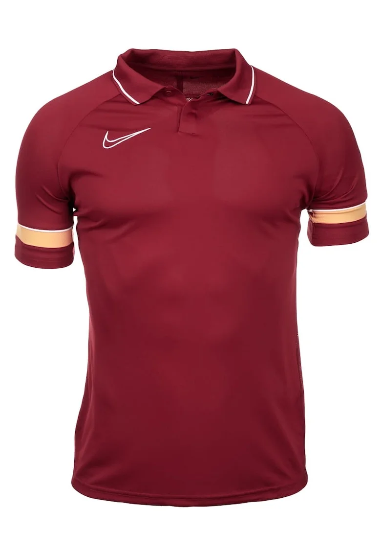 Tricou polo DF Academy 21,  Poliester, Rosu/Alb,