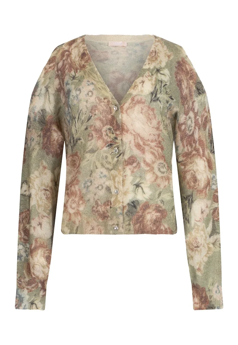 Cardigan din amestec de lana si lana alpaca, Verde pal