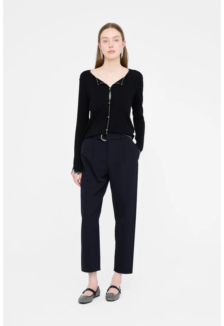 Cardigan cu detalii stralucitoare, Negru