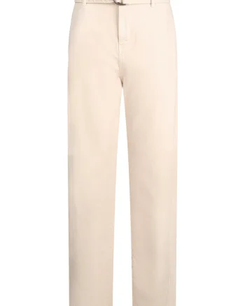 Pantaloni cu talie inalta si o curea, Bej deschis