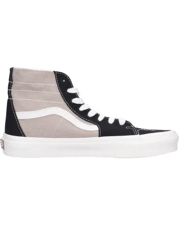 Tenisi  Piele intoarsa/Textil, Bej/Negru, Negru/Bej