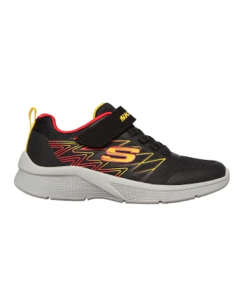 Pantofi sport cu velcro Microspec Texlor, Rosu/Negru/Galben