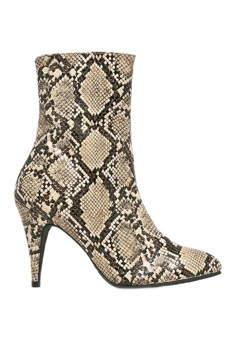 Botine cu aspect de piele de sarpe,