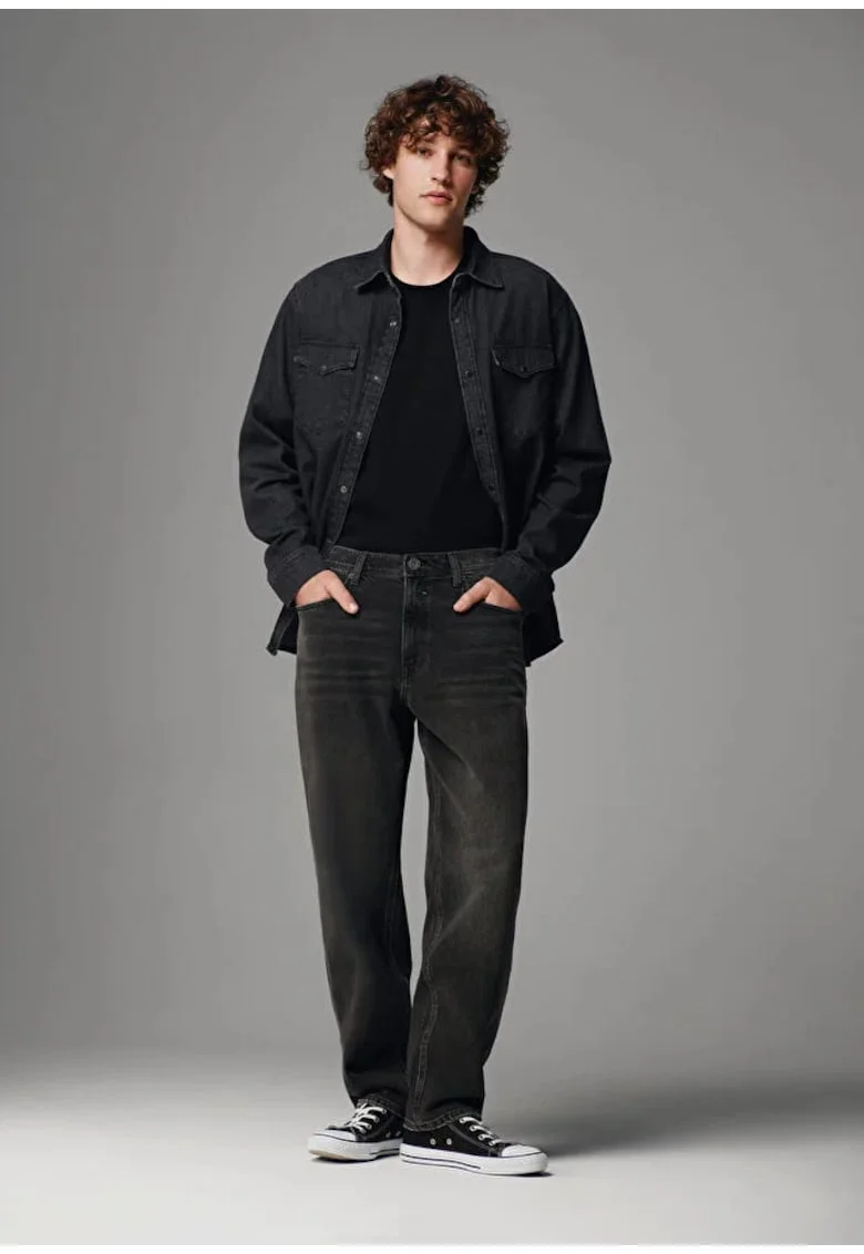 Pantaloni Barbati,  Regular Fit, Negru, Negru