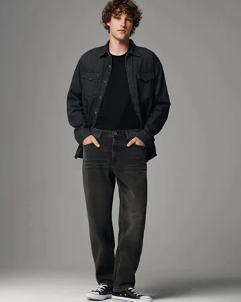 Pantaloni Barbati,  Regular Fit, Negru, Negru