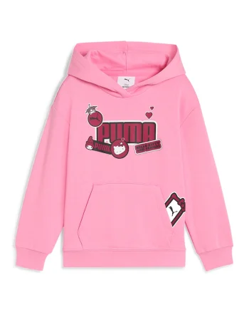 Hanorac relaxed-fit cu imprimeu, Alb/Roz zmeuriu/Roz pastel