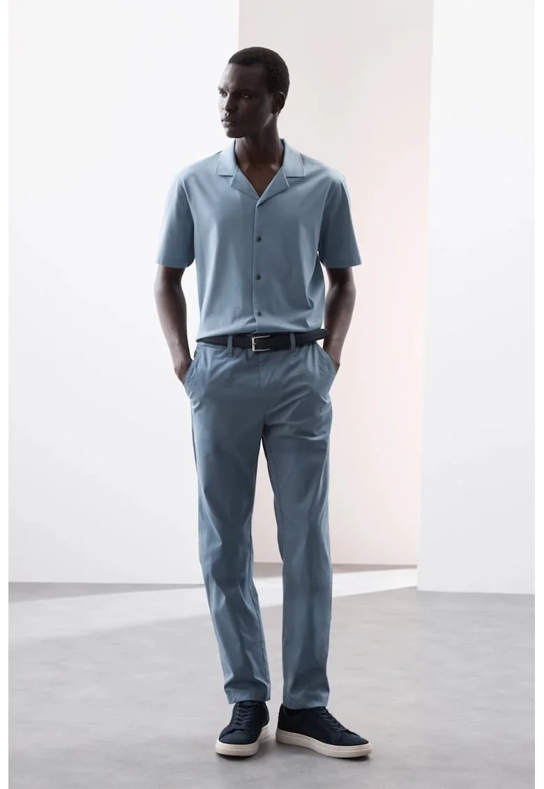 Pantaloni chino regular fit, Albastru deschis