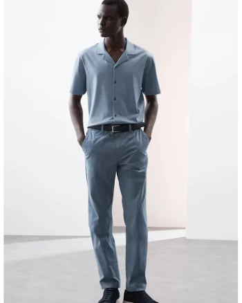 Pantaloni chino regular fit, Albastru deschis