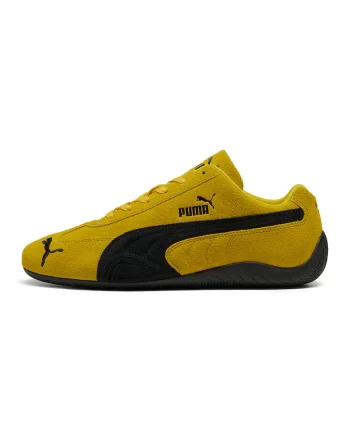 Pantofi sport Speedcat OG unisex din piele intoarsa, Negru/Galben mustar