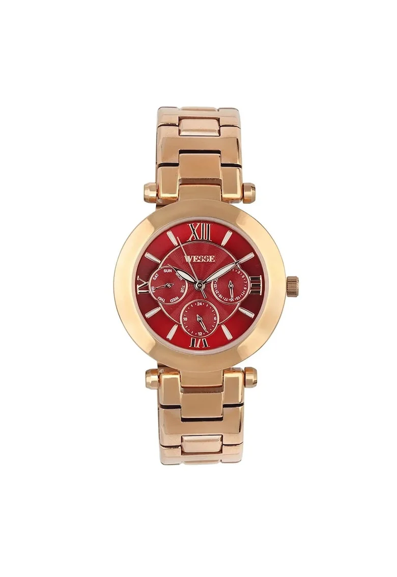 Ceas dama  model WWL101110, otel, roz, 36mm, mecanism quartz, rezistenta la apa 5 ATM