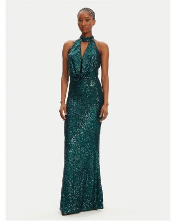 Rochie de seara,  poliester, verde,