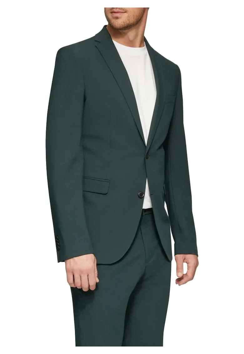 Sacou elegant barbati, croiala Slim fit, Verde inchis,