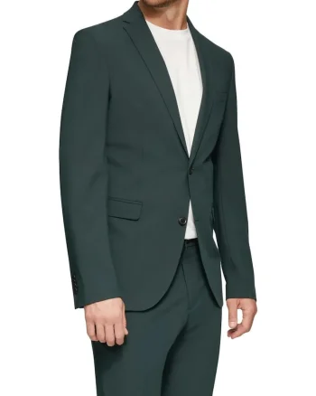 Sacou elegant barbati, croiala Slim fit, Verde inchis,