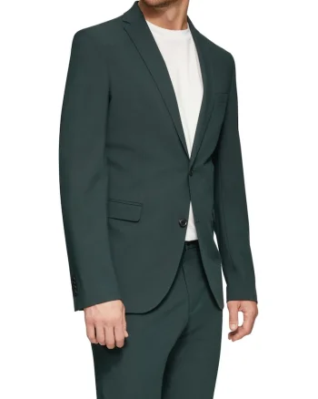 Sacou elegant barbati, croiala Slim fit, Verde inchis,
