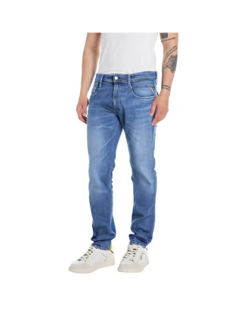 Blugi slim fit Hyperflex, Albastru deschis