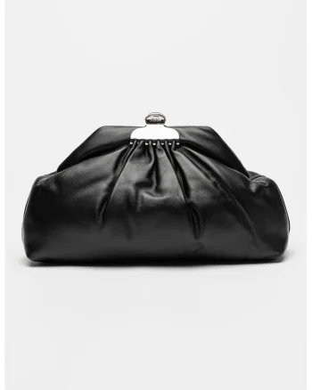 Geanta plic din piele The Glam, Negru