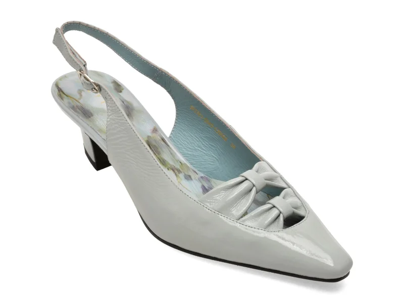 Pantofi eleganti EPICA albastri, 3F3761, din piele naturala lacuita