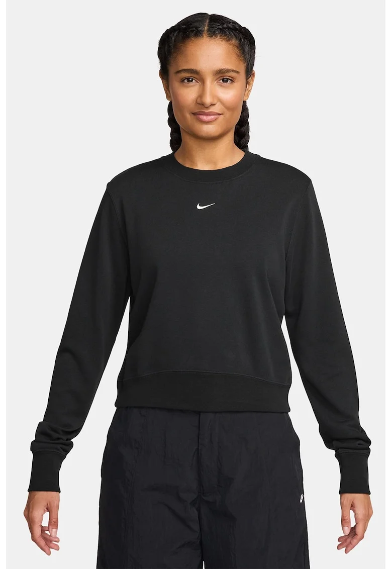 Bluza de trening cu logo, Alb/Negru