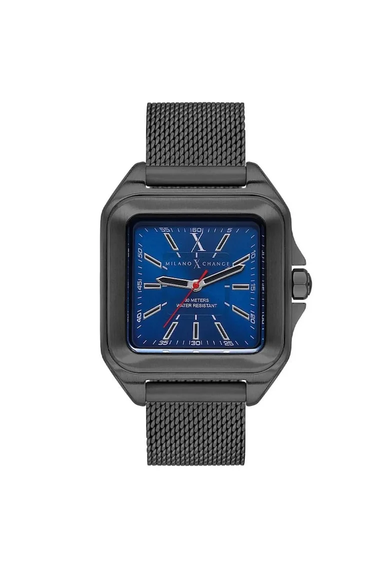 Ceas barbatesc  MXU10004, 38x38mm, curea din otel gri, cadran gri, mecanism quartz