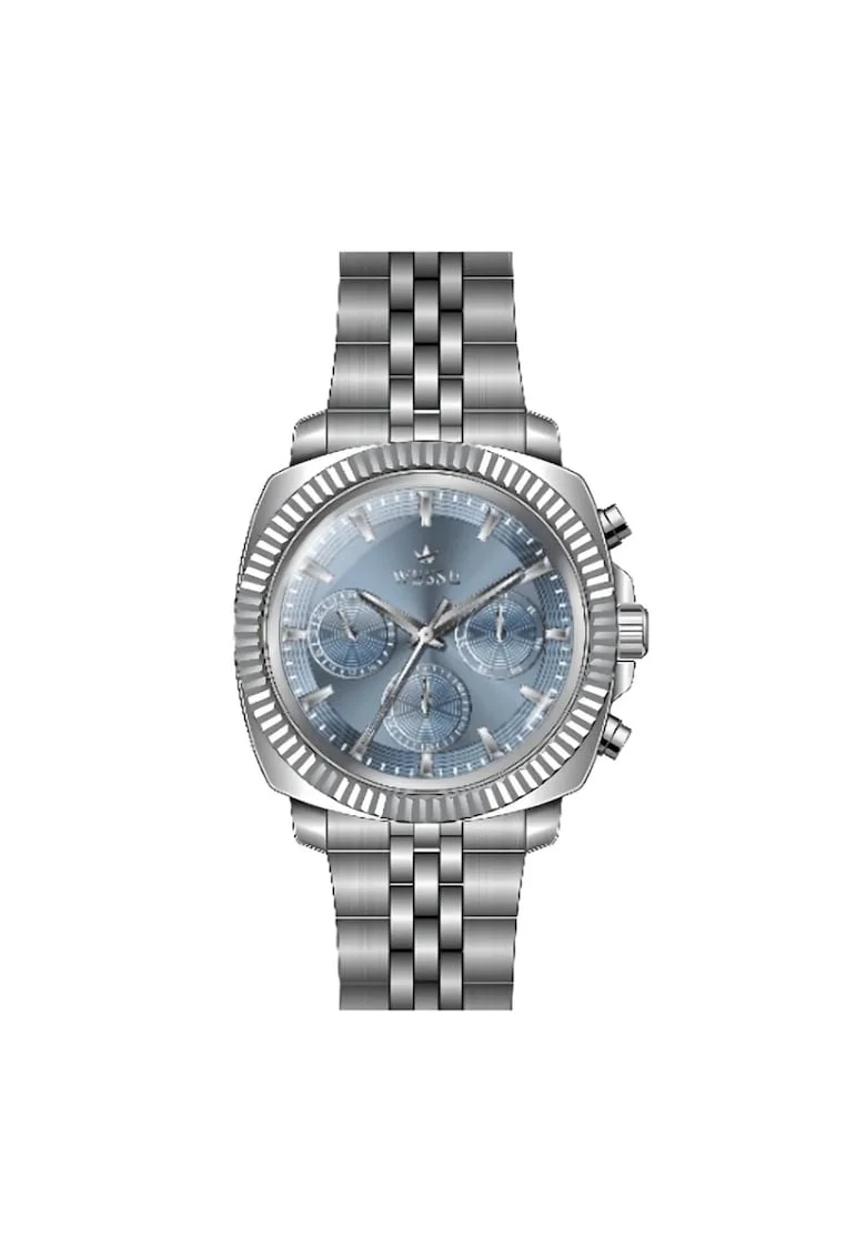 Ceas barbatesc  WWG210001, curea din otel, gri metalizat, cadran albastru, 42mm