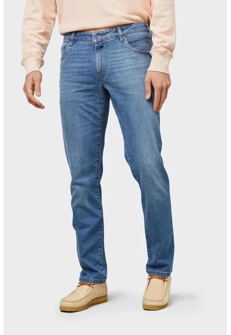 Pantaloni barbati M, 5 by Meyer Slim 6205/15 albastru