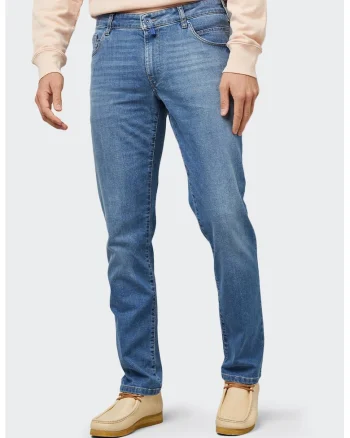 Pantaloni barbati M, 5 by Meyer Slim 6205/15 albastru