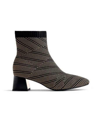 Cizme cu varf patrat Elastic, Negru