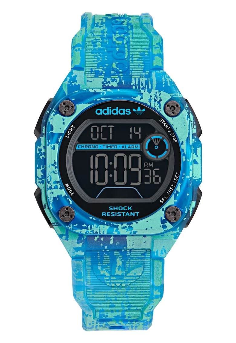Ceas barbati,  City Tech Two, Quartz, Afisaj digital, Albastru