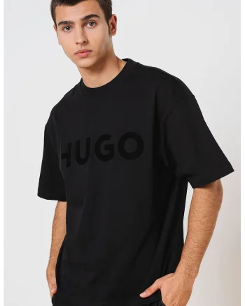 Tricou supradimensionat cu decolteu la baza gatului Dinkee, Rosu/Negru