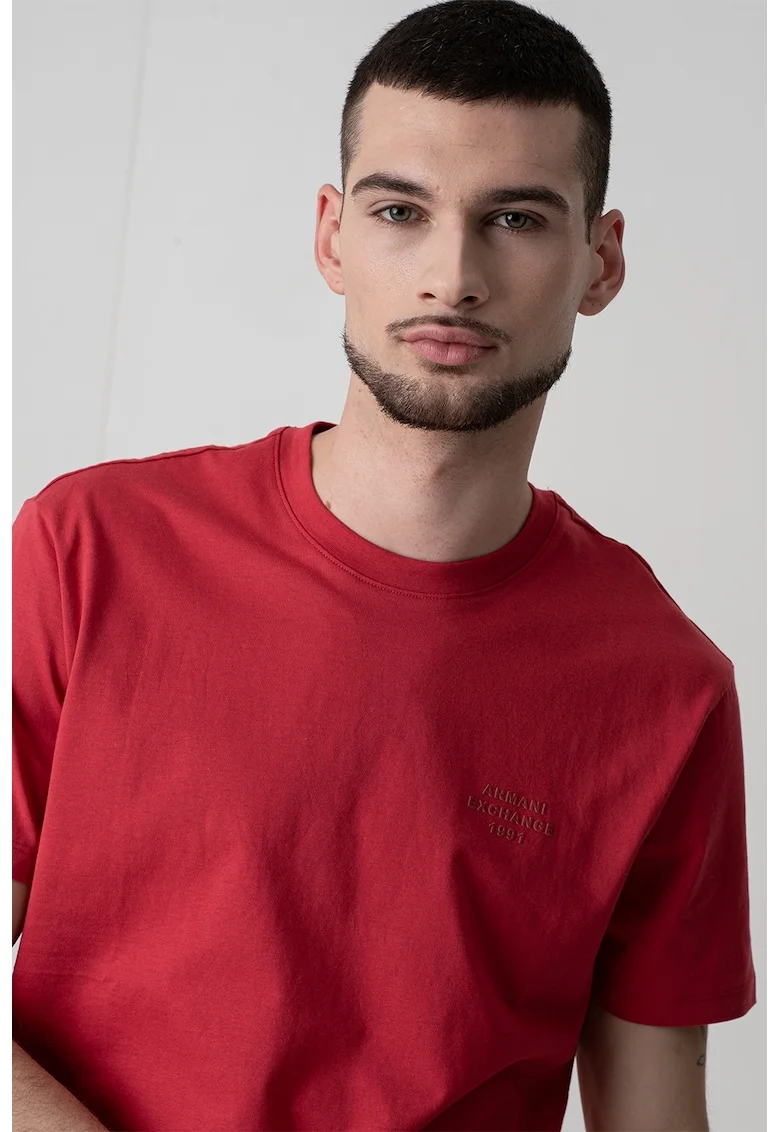 Tricou cu decolteu la baza gatului, Roz zmeuriu