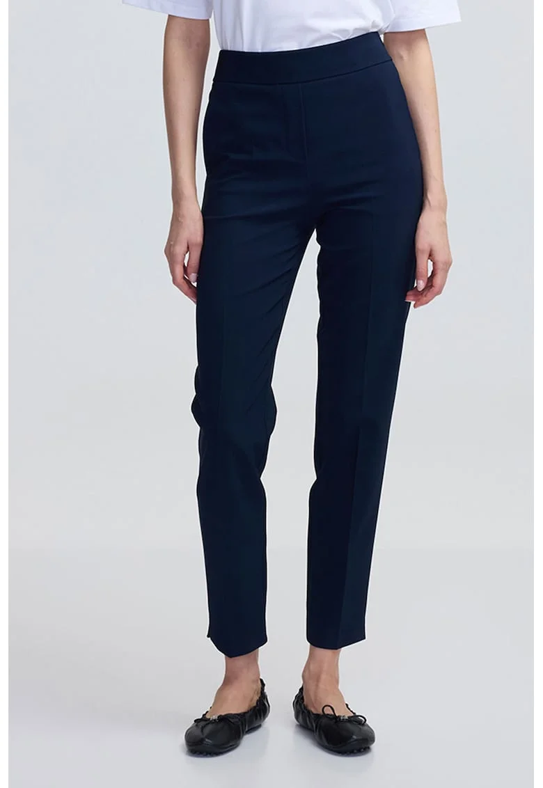 Pantaloni capri regular-fit, Bleumarin