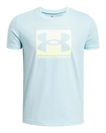 Tricou cu logo din amestec de bumbac Boxed Sports, Alb/Albastru deschis