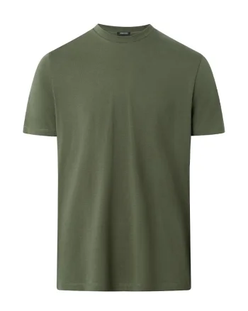 Tricou regular fit cu guler rotund 30035985, Verde inchis
