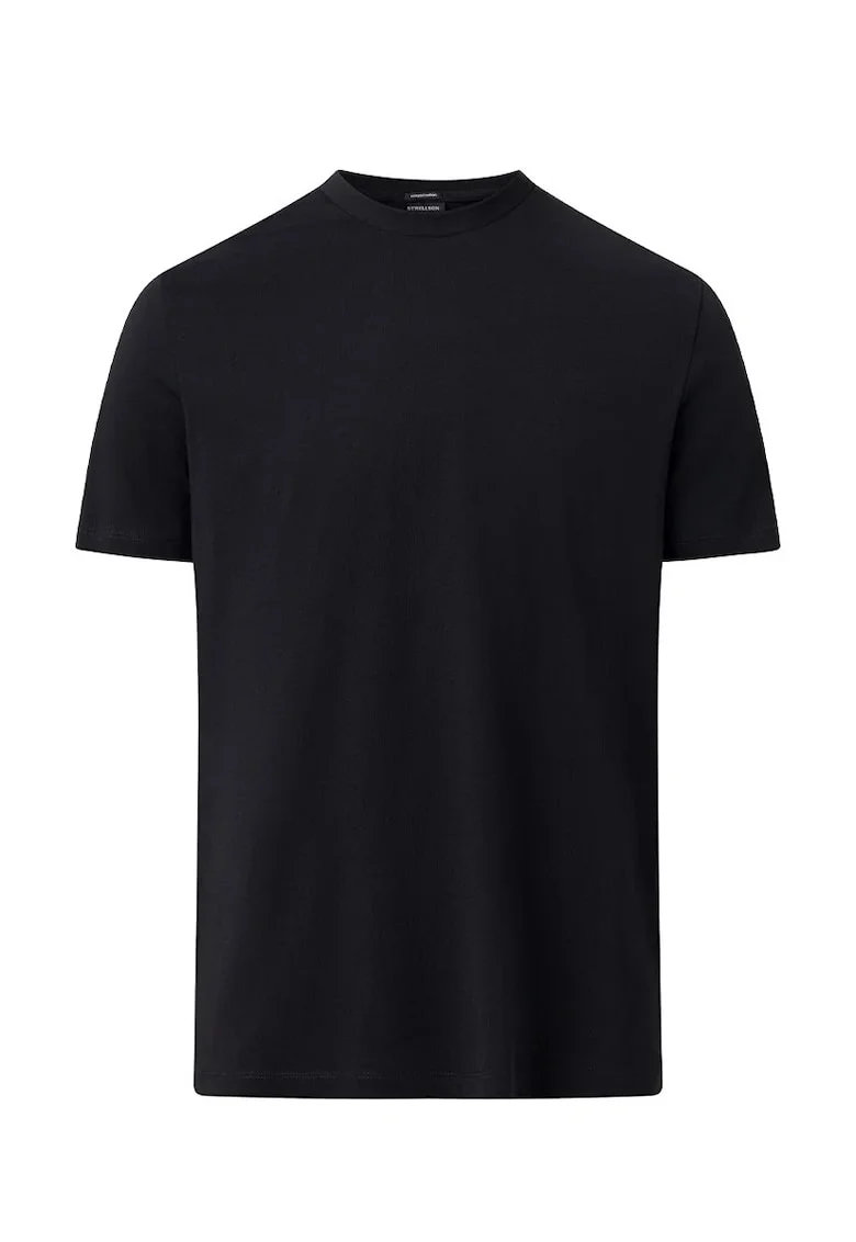 Tricou regular fit cu guler rotund 30035985, Negru