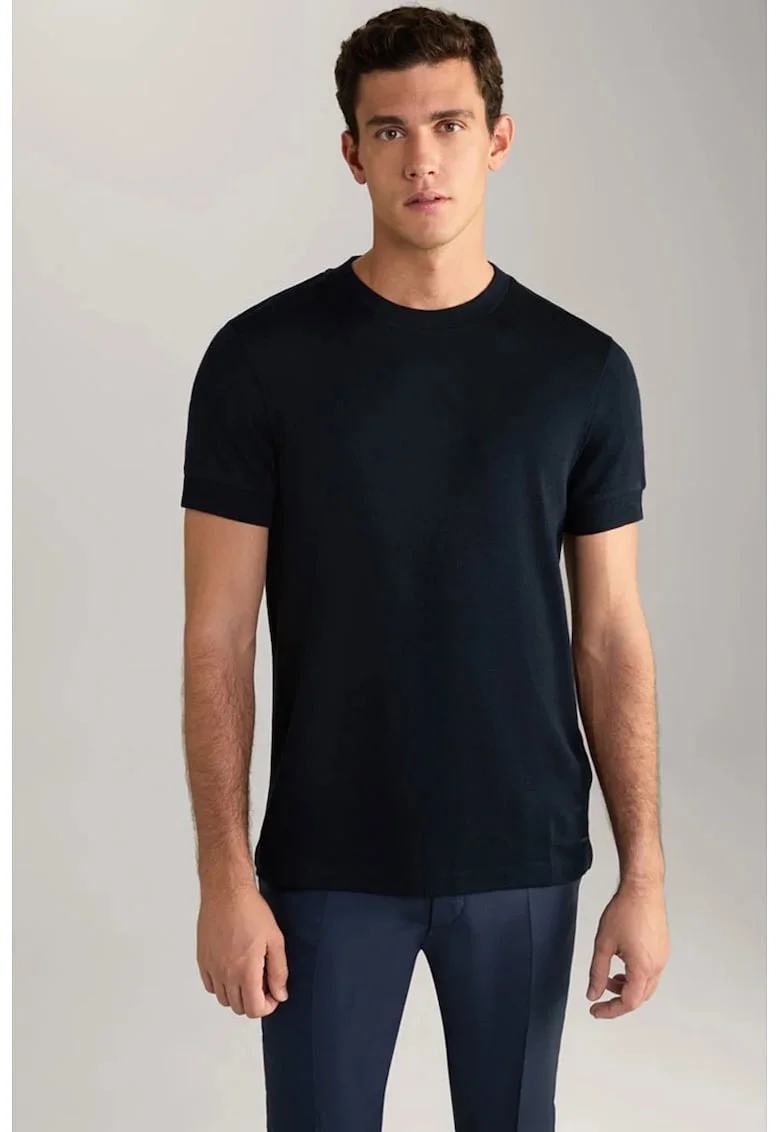 Tricou regular fit cu guler rotund 30043597, Albastru inchis