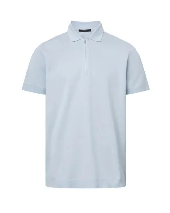 Tricou regular fit cu guler polo 30040709, Albastru deschis