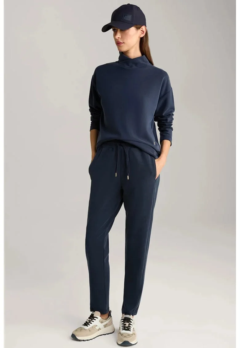 ,Pantaloni cu elastic și șnur în talie JP1, Albastru inchis