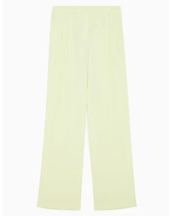 ,Pantaloni largi, cu talie înaltă, Verde deschis